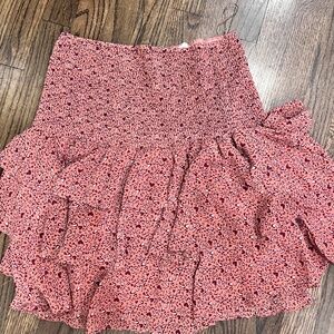 Pink mini skirt cheat print M